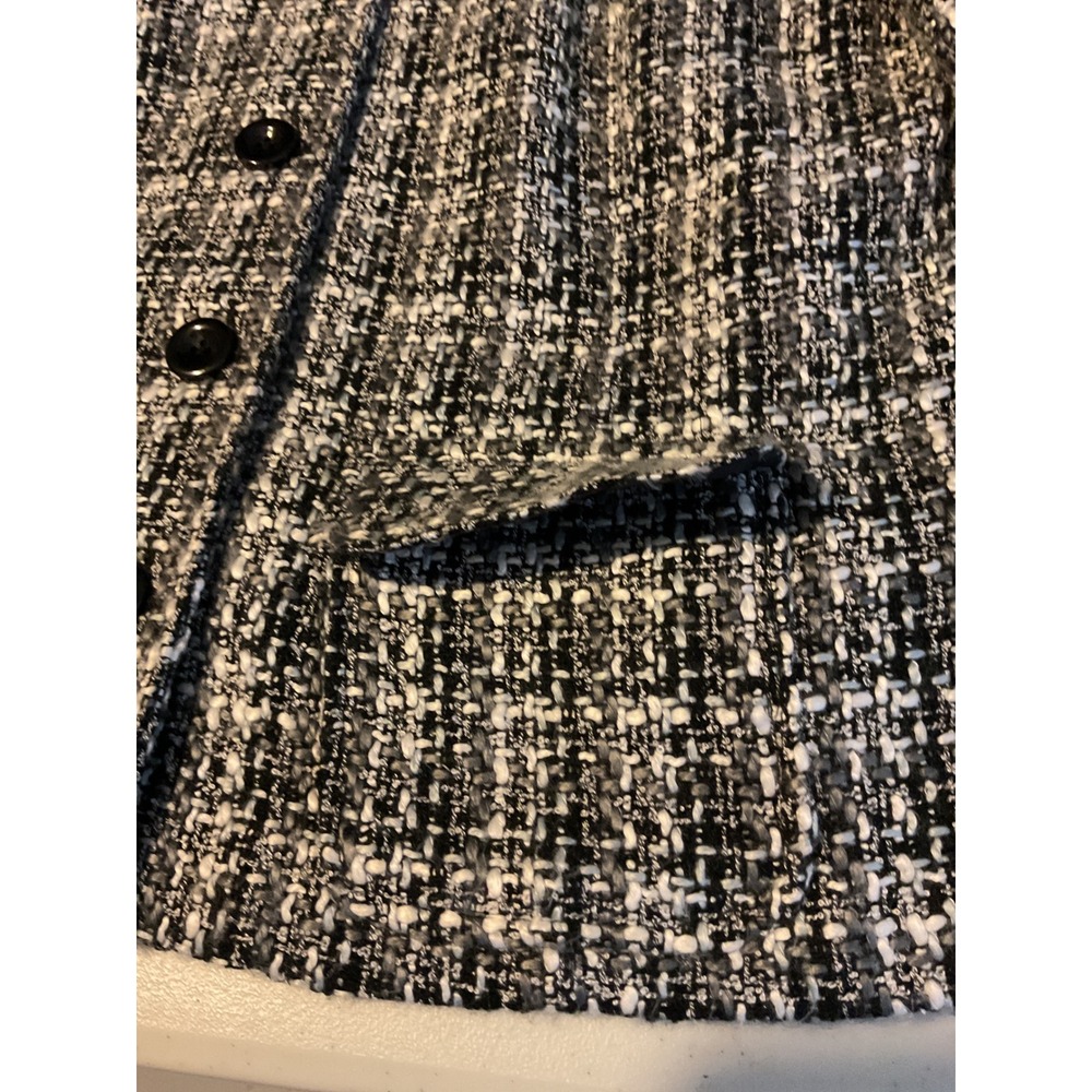Croft & Barrow Women's XL Black White Tweed Blazer Jacket‎ - Picture 5 of 8